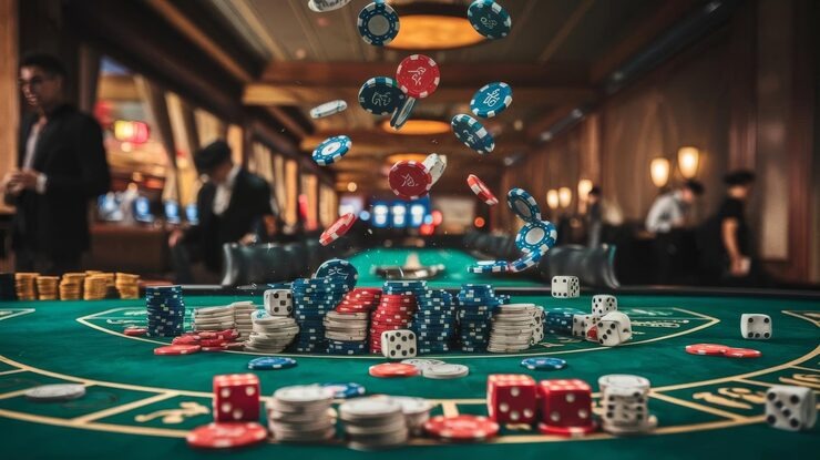 Live Baccarat dealer table with multi-camera view on 7up platform